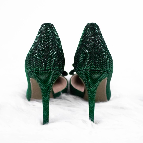 Betsey Johnson Green High Heels, High Heels Stilettos, Bow Heels - Picture 8 of 10